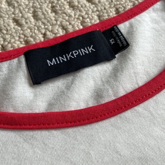 MINKPINK Miso Sleepy Crop Tee NWOT - Picture 3 of 6